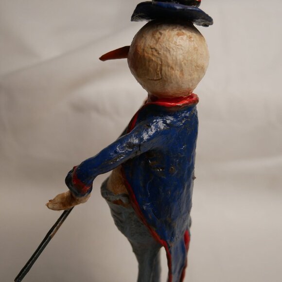 Andy Faye Uncle Sam Snowman Figurine Holding American Flag 2001 Limited 5/10 - Picture 7 of 8